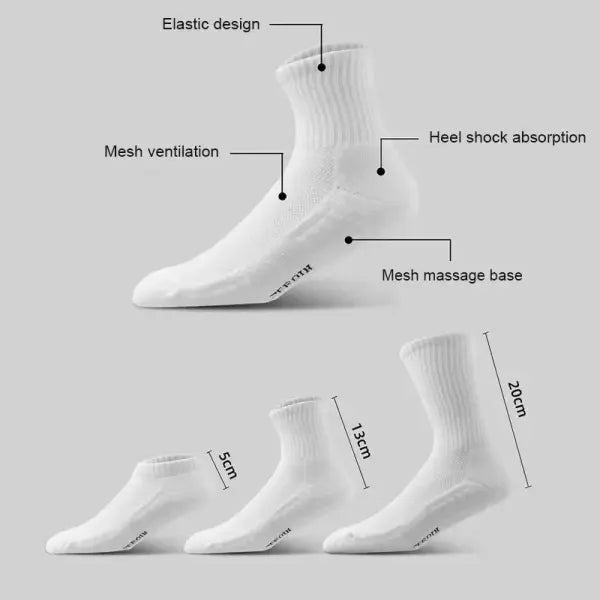 10-Pack Thick Cotton Tube Socks – Deodorant Winter Basketball Crew Socks for Men & Women