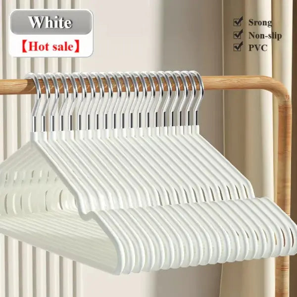 10-Pack Metal Traceless Hangers | Non-Slip Heavy-Duty Space Saving Closet Hangers for Bedroom Wardrobes