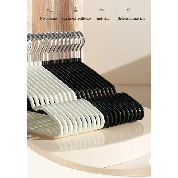 10-Pack Metal Traceless Hangers | Non-Slip Heavy-Duty Space Saving Closet Hangers for Bedroom Wardrobes