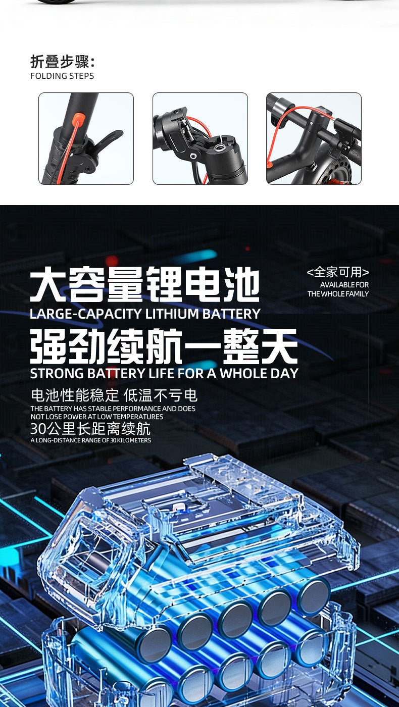 Foldable Electric Scooter for Adults – Lightweight Commuter Scooter for Daily Urban Riding