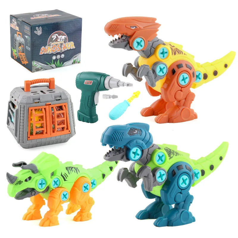 RexConstruct™ Dino Drill Toy Set – Kids Construction Dinosaur Building Kit with Electric Drill
