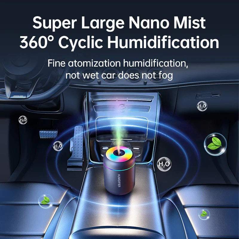 Searide 180ML Mini Air Humidifier – Portable USB Cool Mist Humidifier for Home, Office & Car