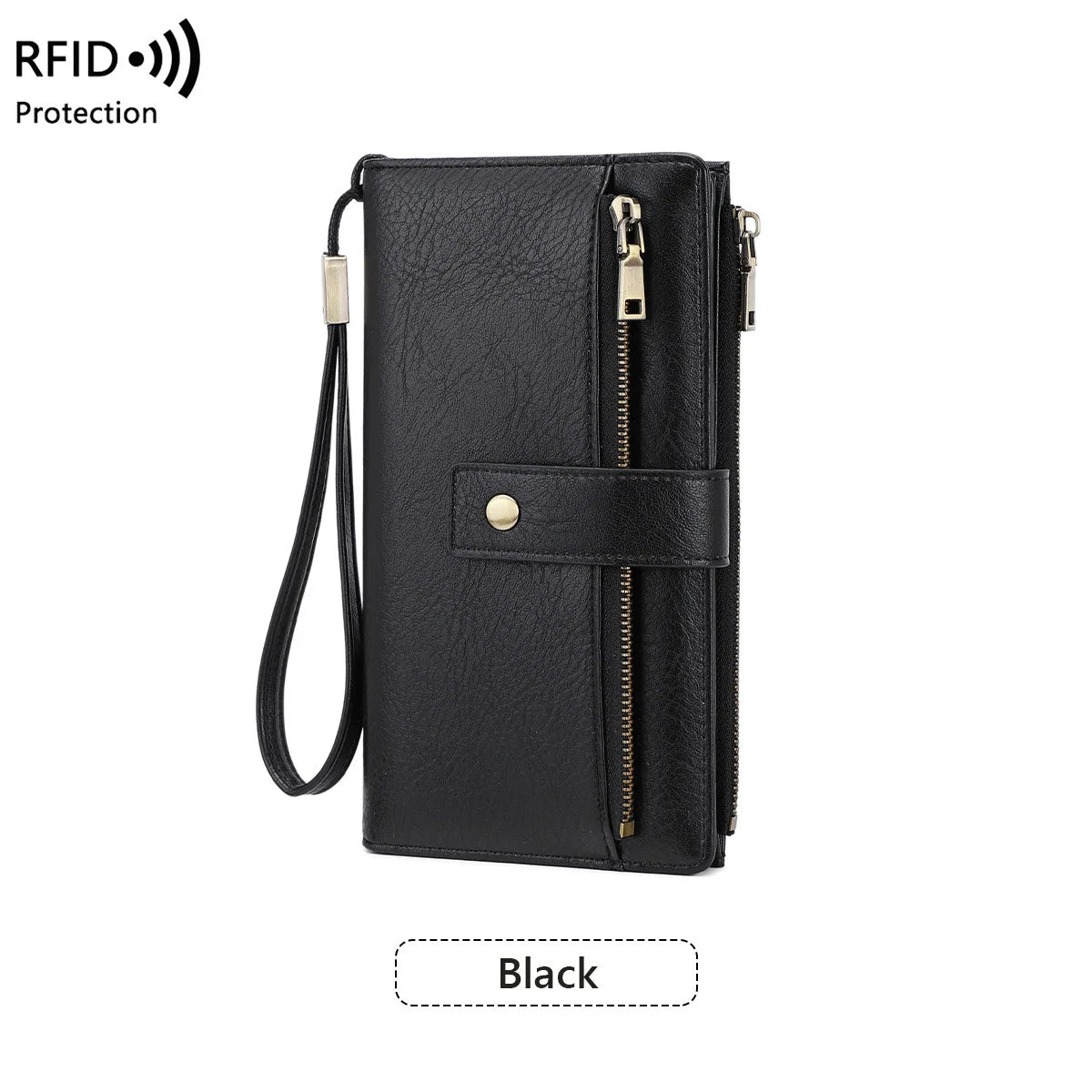 LuxeGuard™ Long Wallet — RFID Security Meets Timeless Elegance