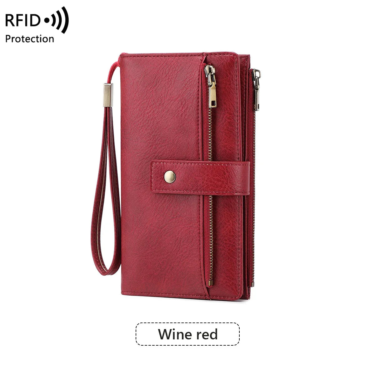 LuxeGuard™ Long Wallet — RFID Security Meets Timeless Elegance