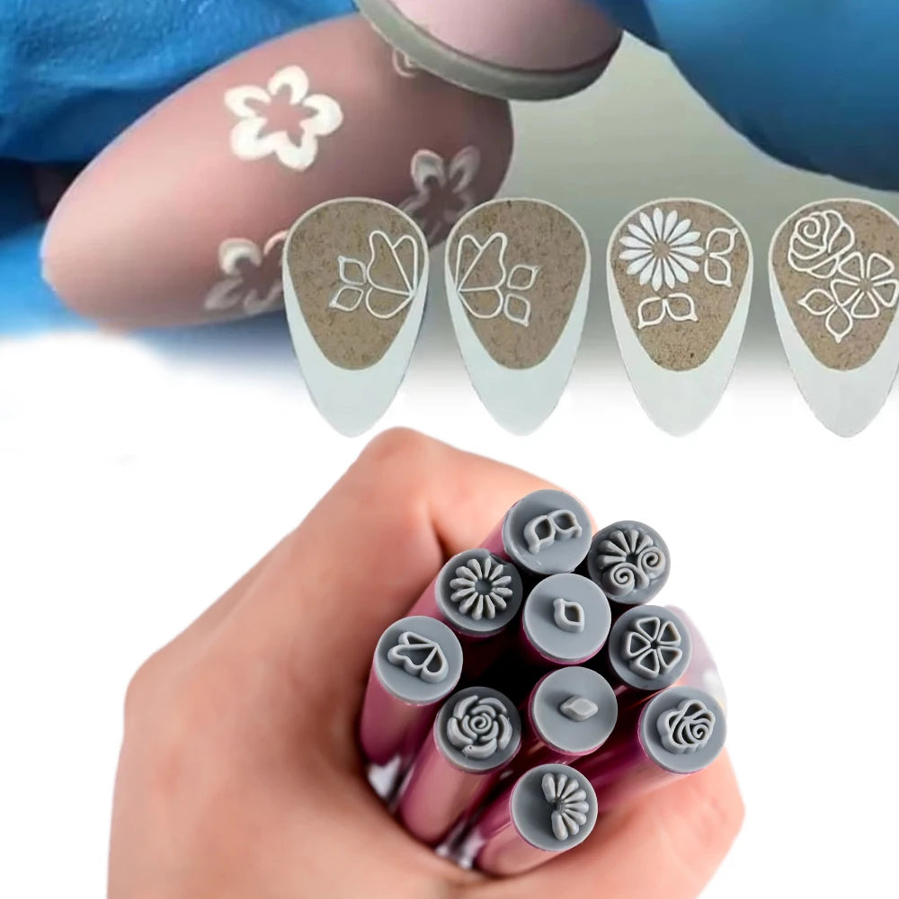 StampGlam™ Nail Art Pen Set 💅✨ — Easy Nail Art Stamp Pen Kit for DIY Salon Designs at Home