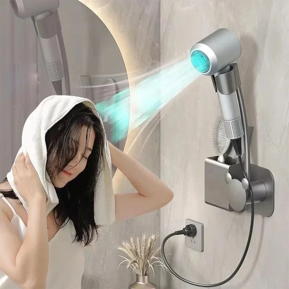 StyleSpin™ Hair Dryer Holder 💨 — 360° Rotating Hands-Free Hair Dryer Stand for Easy Styling & Drying