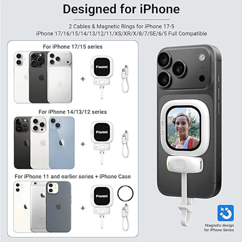 VlogView™ Selfie Monitor 📱✨ – See Yourself While Using the Back Camera | Perfect for Vlogging, Selfies & Content Creation