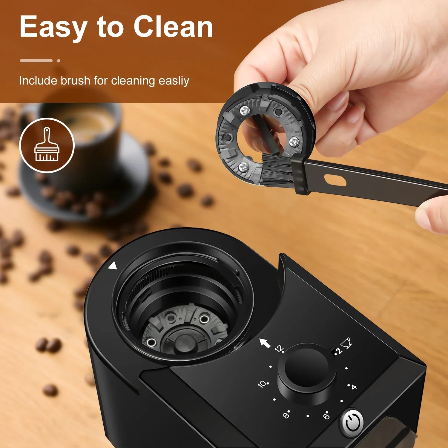 Automatic Coffee Bean Grinder for Espresso, French Press & Drip