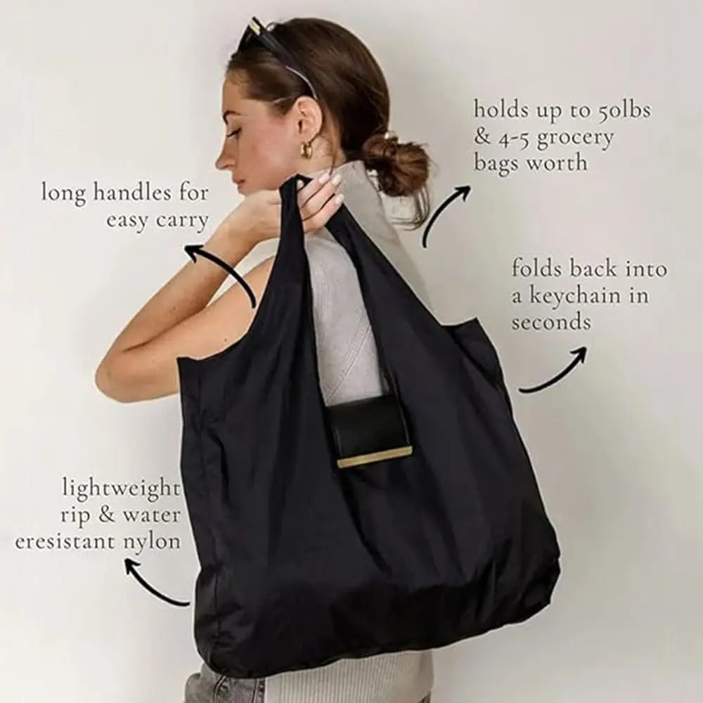 KeyTote™ Pocket Tote 👜✨ — Foldable Pocket Tote Bag for Shopping, Travel & Everyday Use