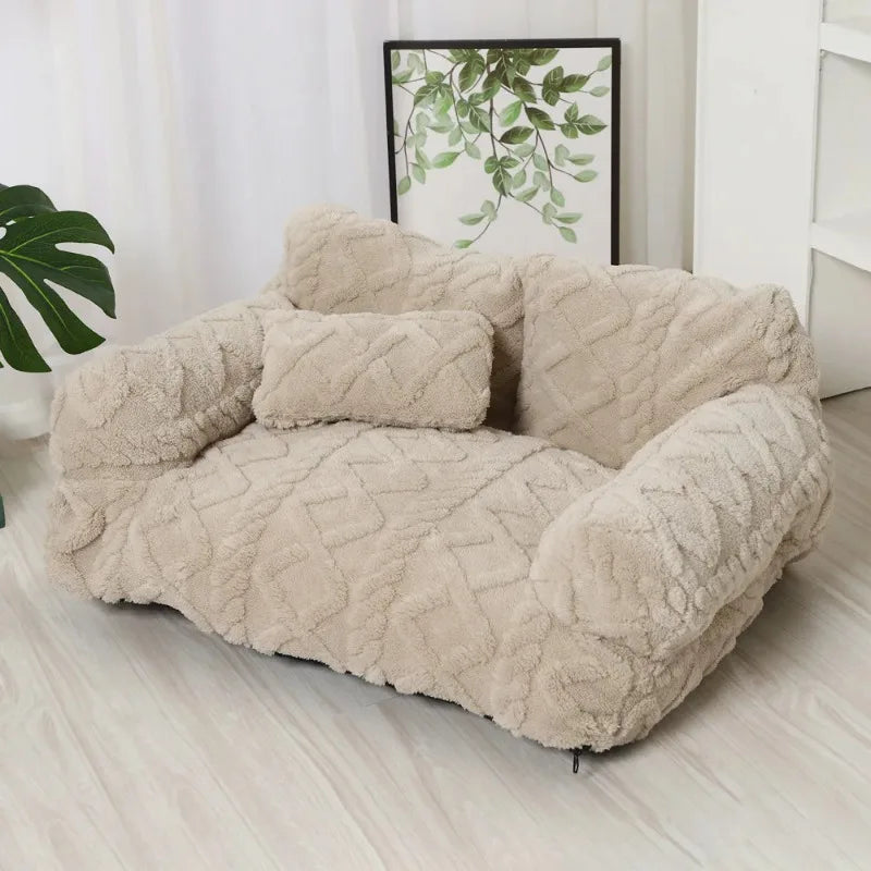 PawRelax™ Plush Pet Bed 🐾 – Soft Calming Dog & Cat Bed for Anxiety Relief, Deep Sleep & Cozy Comfort