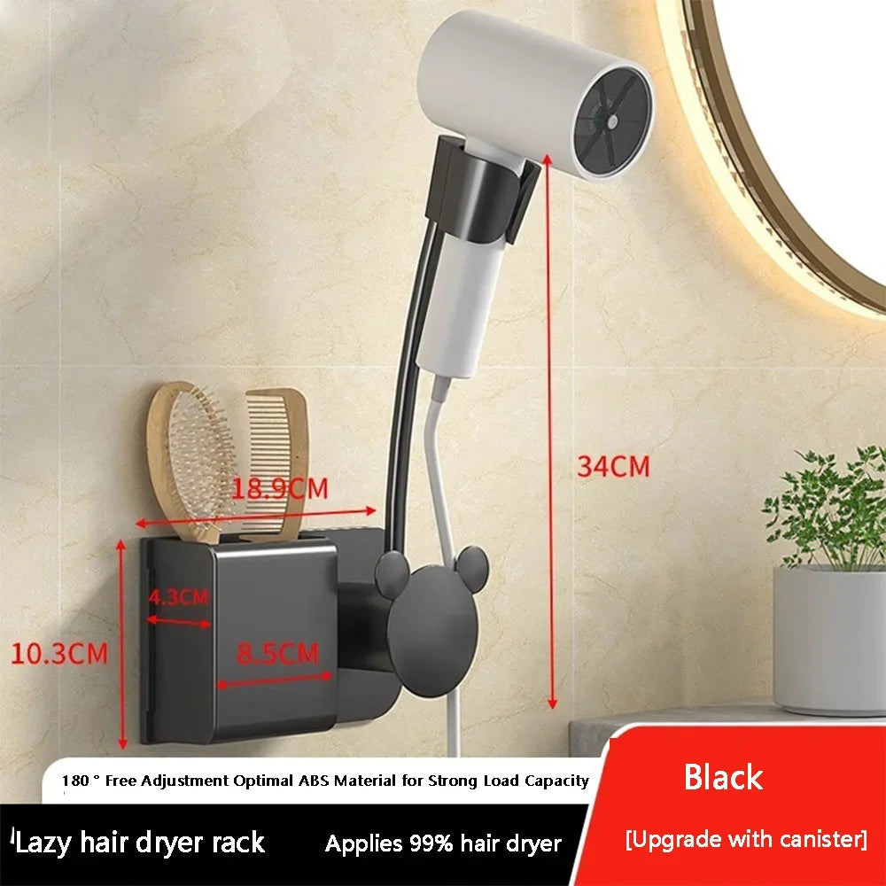 StyleSpin™ Hair Dryer Holder 💨 — 360° Rotating Hands-Free Hair Dryer Stand for Easy Styling & Drying