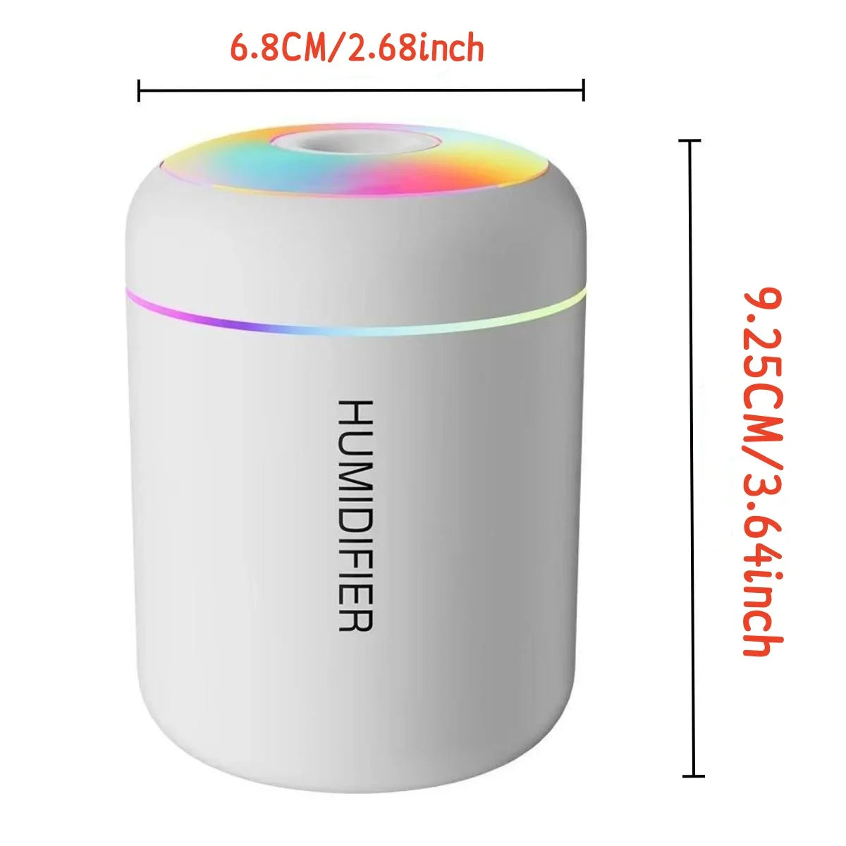 Searide 180ML Mini Air Humidifier – Portable USB Cool Mist Humidifier for Home, Office & Car