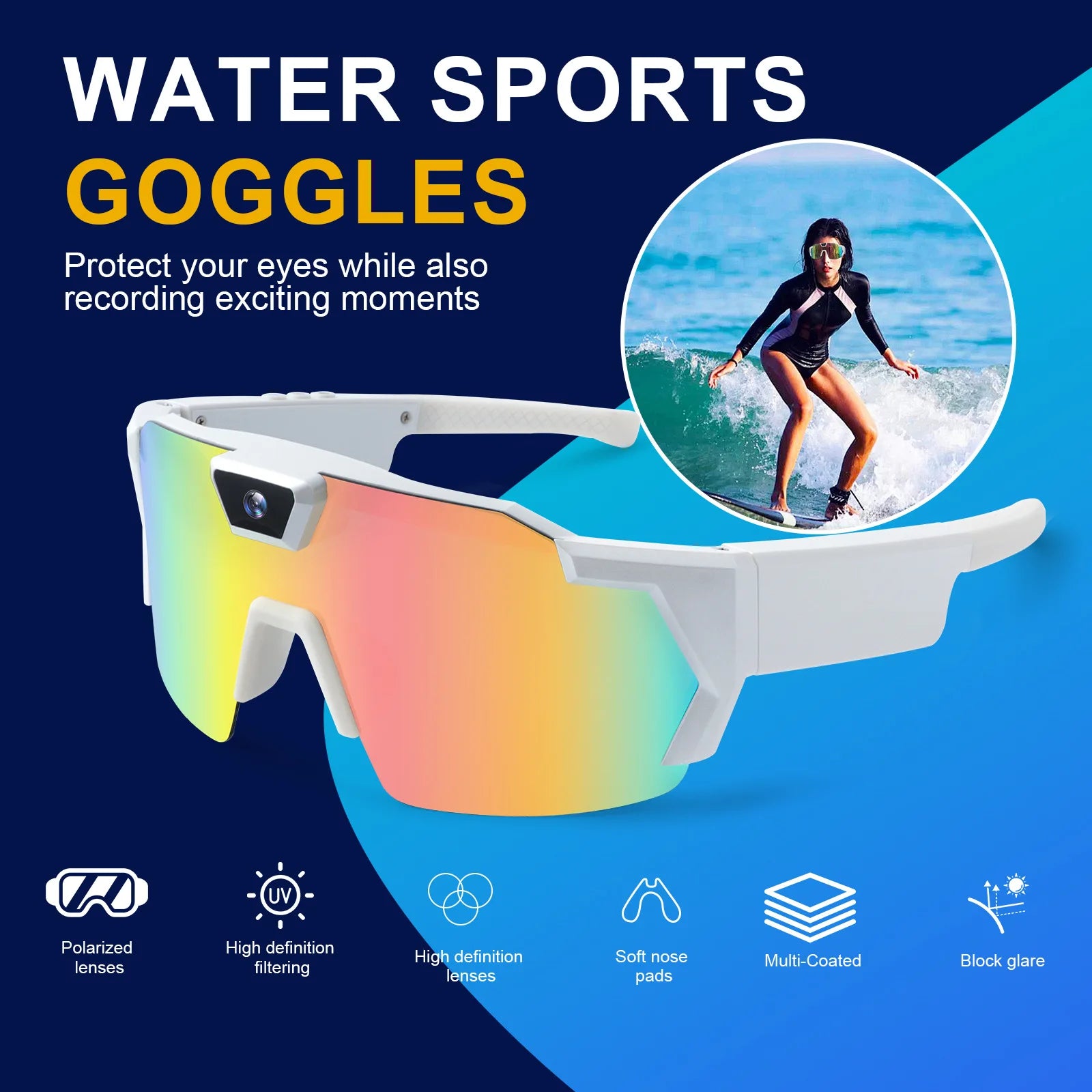 VisionX™ Smart Camera Glasses – HD Video Recording Sunglasses with Built-In Camera