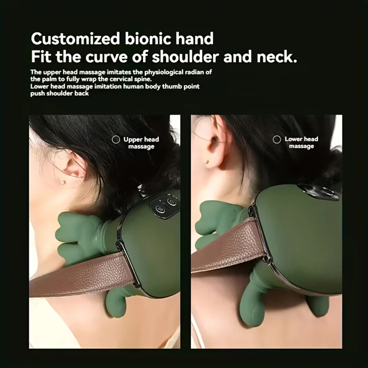 Bionic Finger Wireless Neck & Shoulder Massager – Deep Kneading Shiatsu Pain Relief Device for Neck, Shoulders & Upper Back