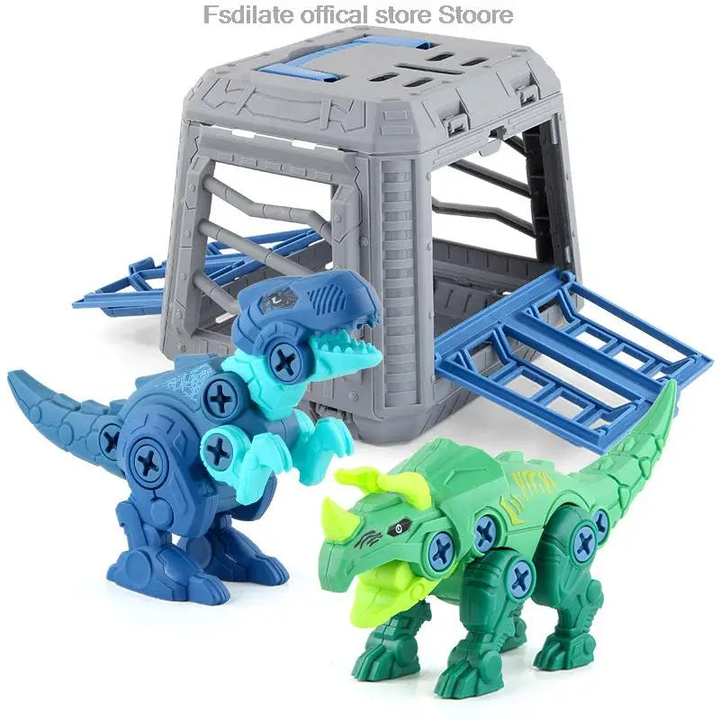 RexConstruct™ Dino Drill Toy Set – Kids Construction Dinosaur Building Kit with Electric Drill