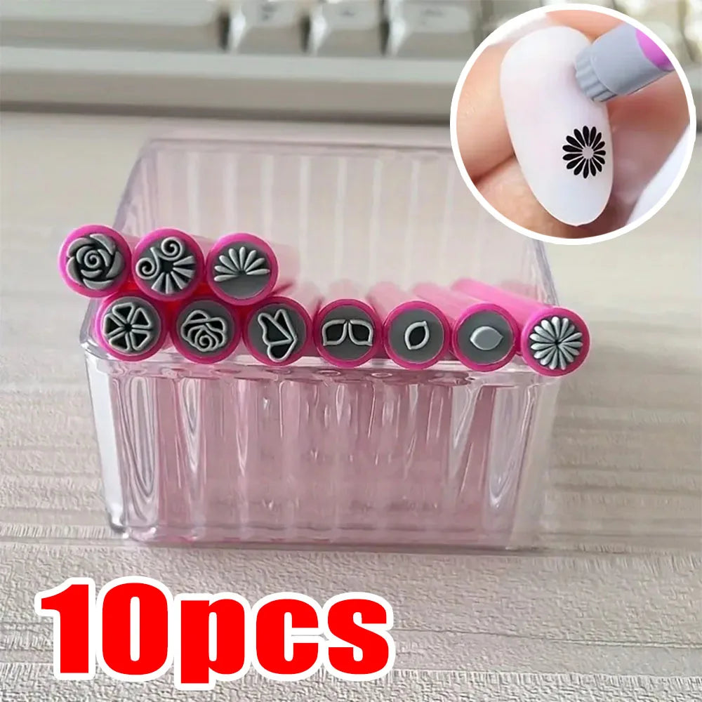 StampGlam™ Nail Art Pen Set 💅✨ — Easy Nail Art Stamp Pen Kit for DIY Salon Designs at Home
