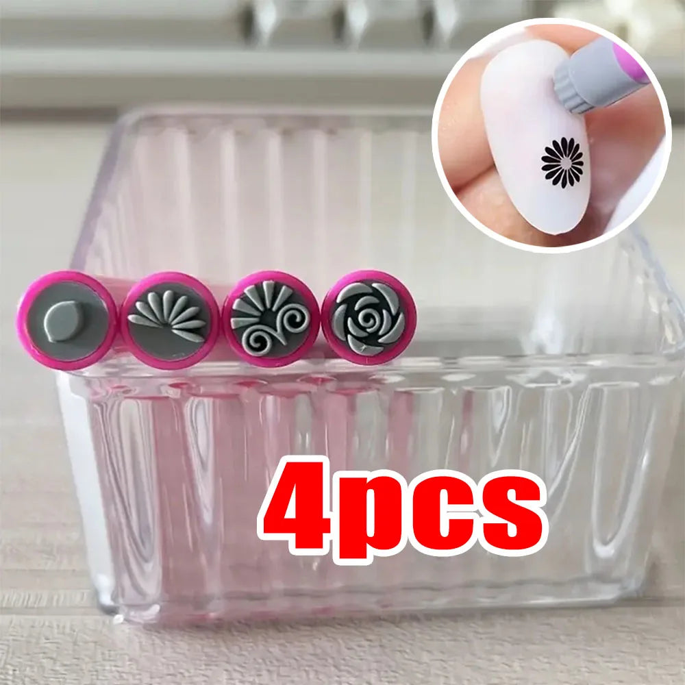 StampGlam™ Nail Art Pen Set 💅✨ — Easy Nail Art Stamp Pen Kit for DIY Salon Designs at Home