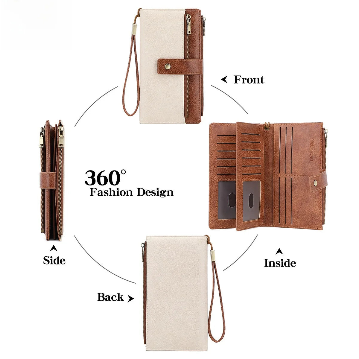 LuxeGuard™ Long Wallet — RFID Security Meets Timeless Elegance
