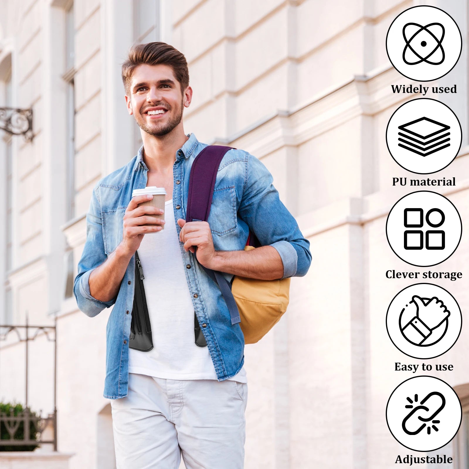 FlexCarry™ Shoulder Bag  — Adjustable Crossbody Fit, Lightweight Everyday Comfort & Stylish Travel Bag