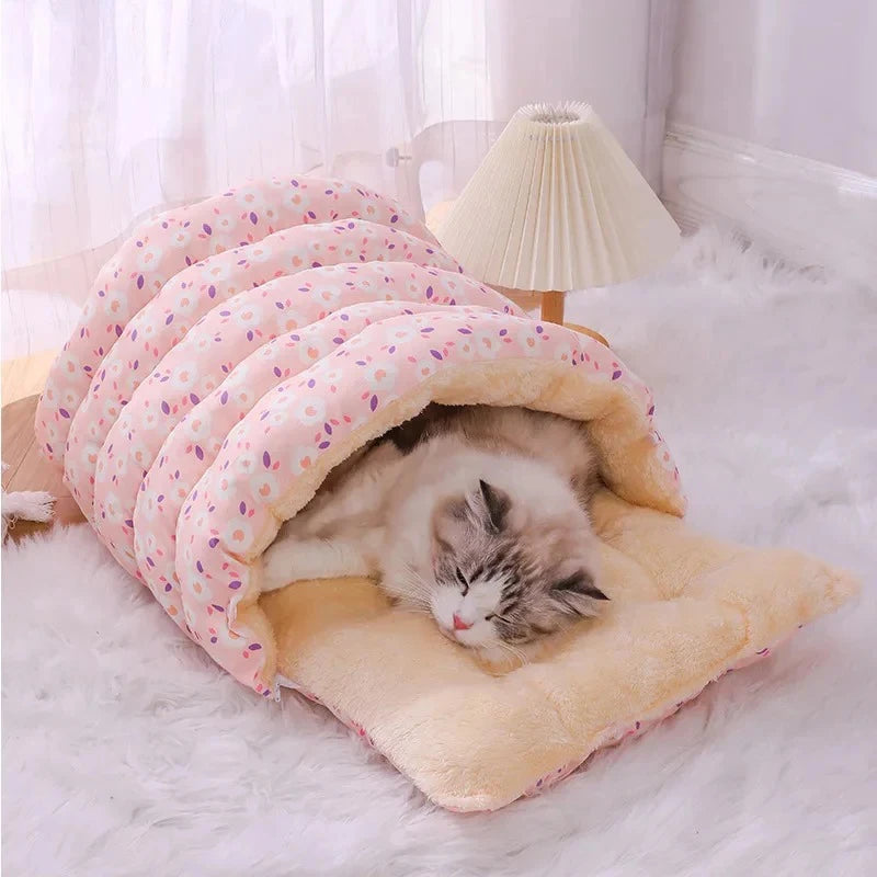 PurrNest 360™ Washable Cat Bed – Soft, Cozy & All-Season Pet Comfort
