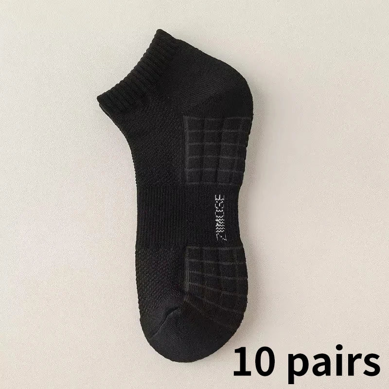 10-Pack Thick Cotton Tube Socks – Deodorant Winter Basketball Crew Socks for Men & Women