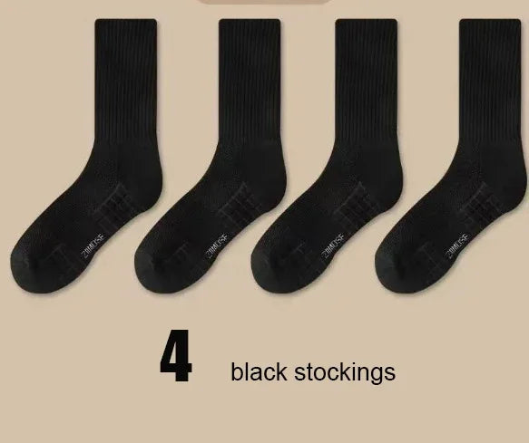 10-Pack Thick Cotton Tube Socks – Deodorant Winter Basketball Crew Socks for Men & Women
