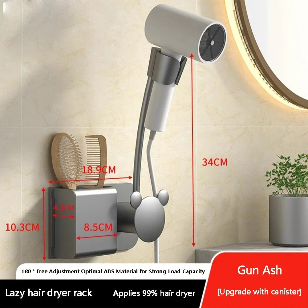 StyleSpin™ Hair Dryer Holder 💨 — 360° Rotating Hands-Free Hair Dryer Stand for Easy Styling & Drying