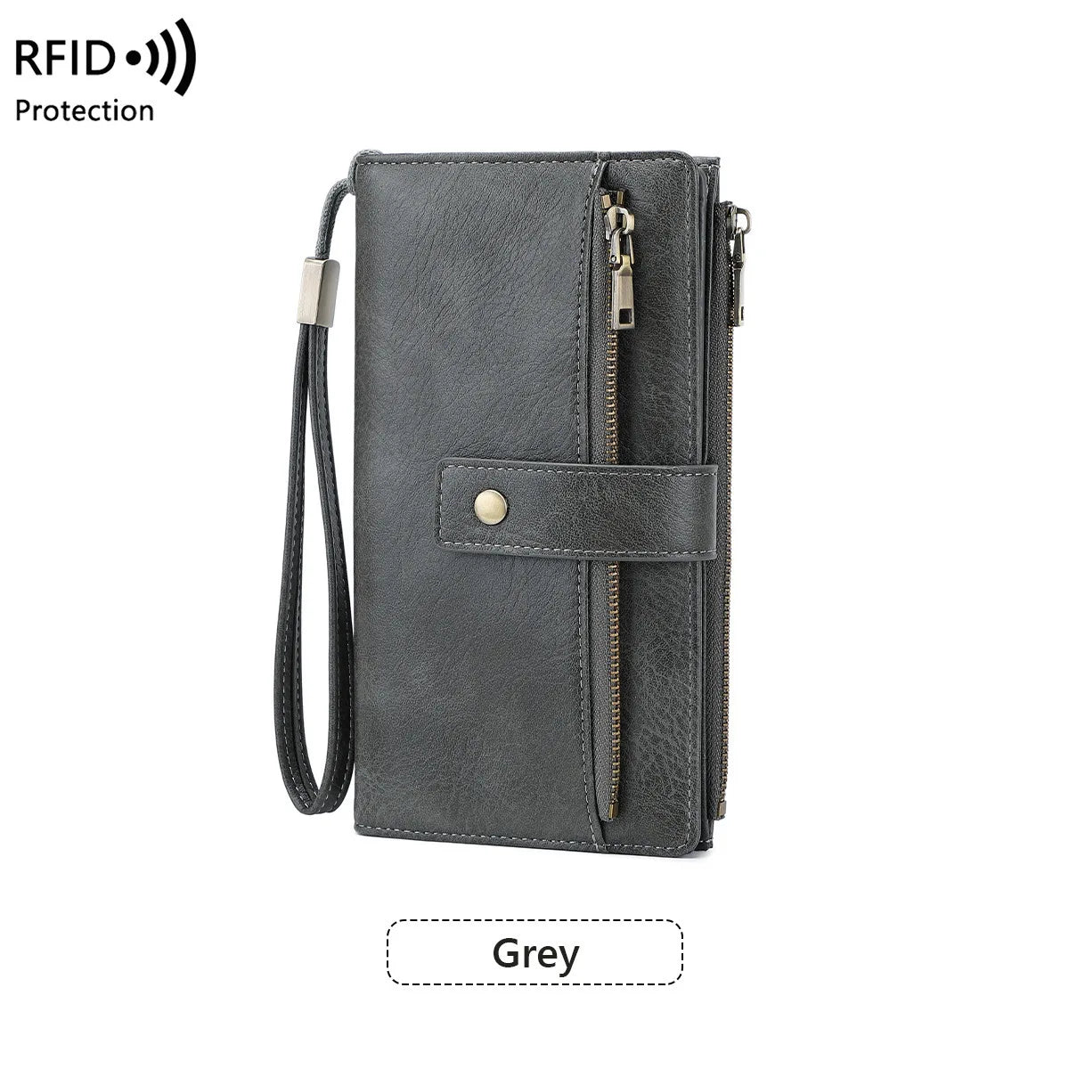 LuxeGuard™ Long Wallet — RFID Security Meets Timeless Elegance