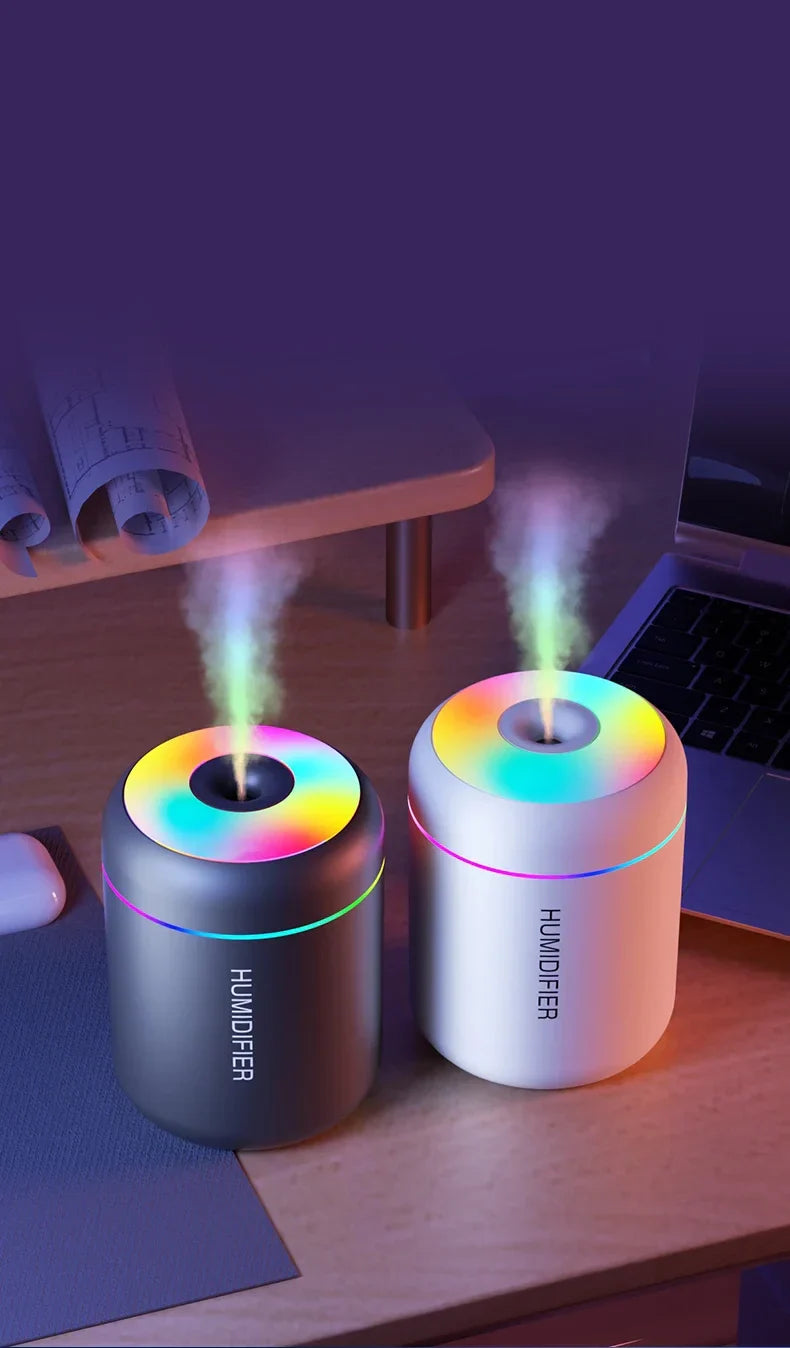 Searide 180ML Mini Air Humidifier – Portable USB Cool Mist Humidifier for Home, Office & Car