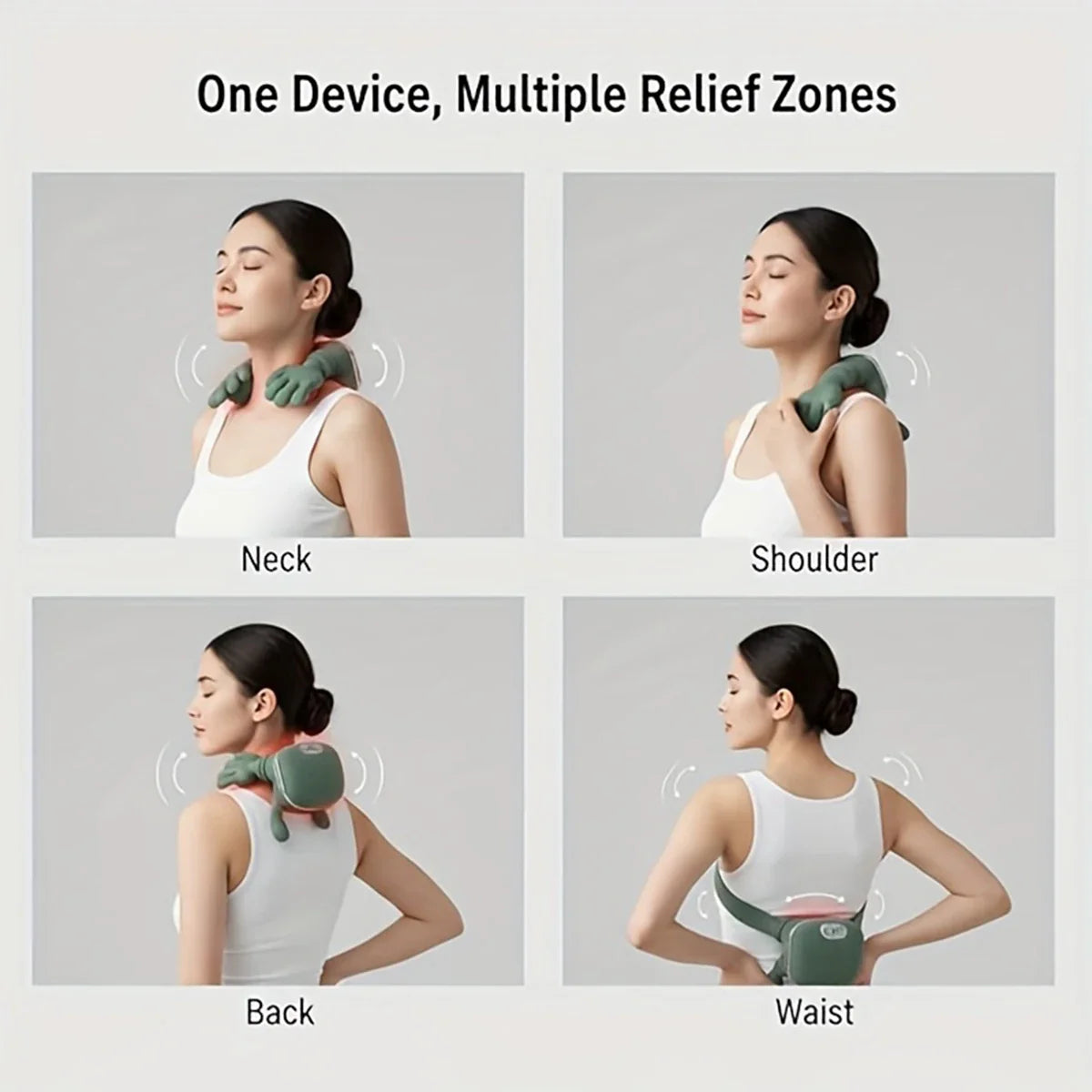 Bionic Finger Wireless Neck & Shoulder Massager – Deep Kneading Shiatsu Pain Relief Device for Neck, Shoulders & Upper Back