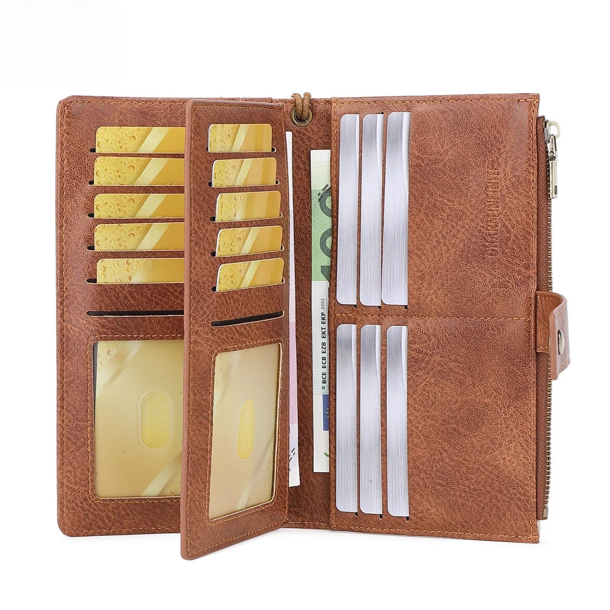 LuxeGuard™ Long Wallet — RFID Security Meets Timeless Elegance