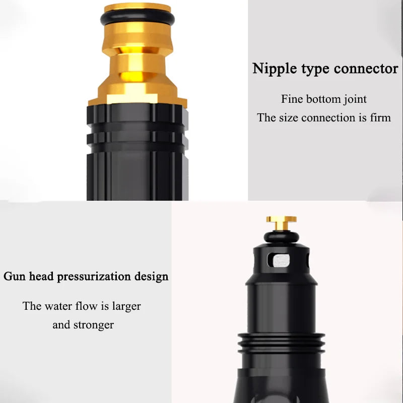 TurboBlast™ High-Pressure Hose Spray Nozzle – 10-Pattern Adjustable Power Washer Attachment