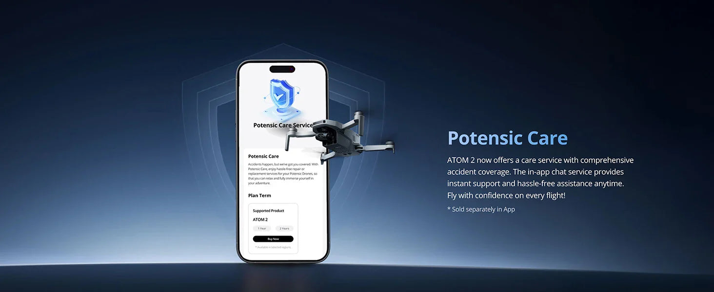 Potensic ATOM 2 Drone with 4K HDR Video & 8K Photos – 3-Axis Gimbal, Under 249g, 10KM Range