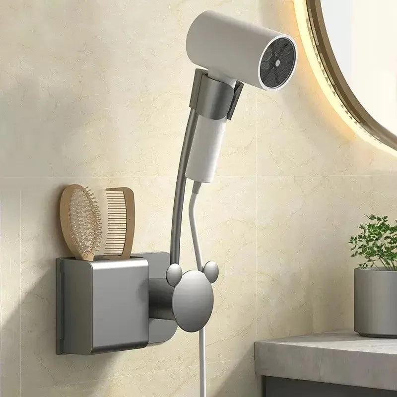 StyleSpin™ Hair Dryer Holder 💨 — 360° Rotating Hands-Free Hair Dryer Stand for Easy Styling & Drying