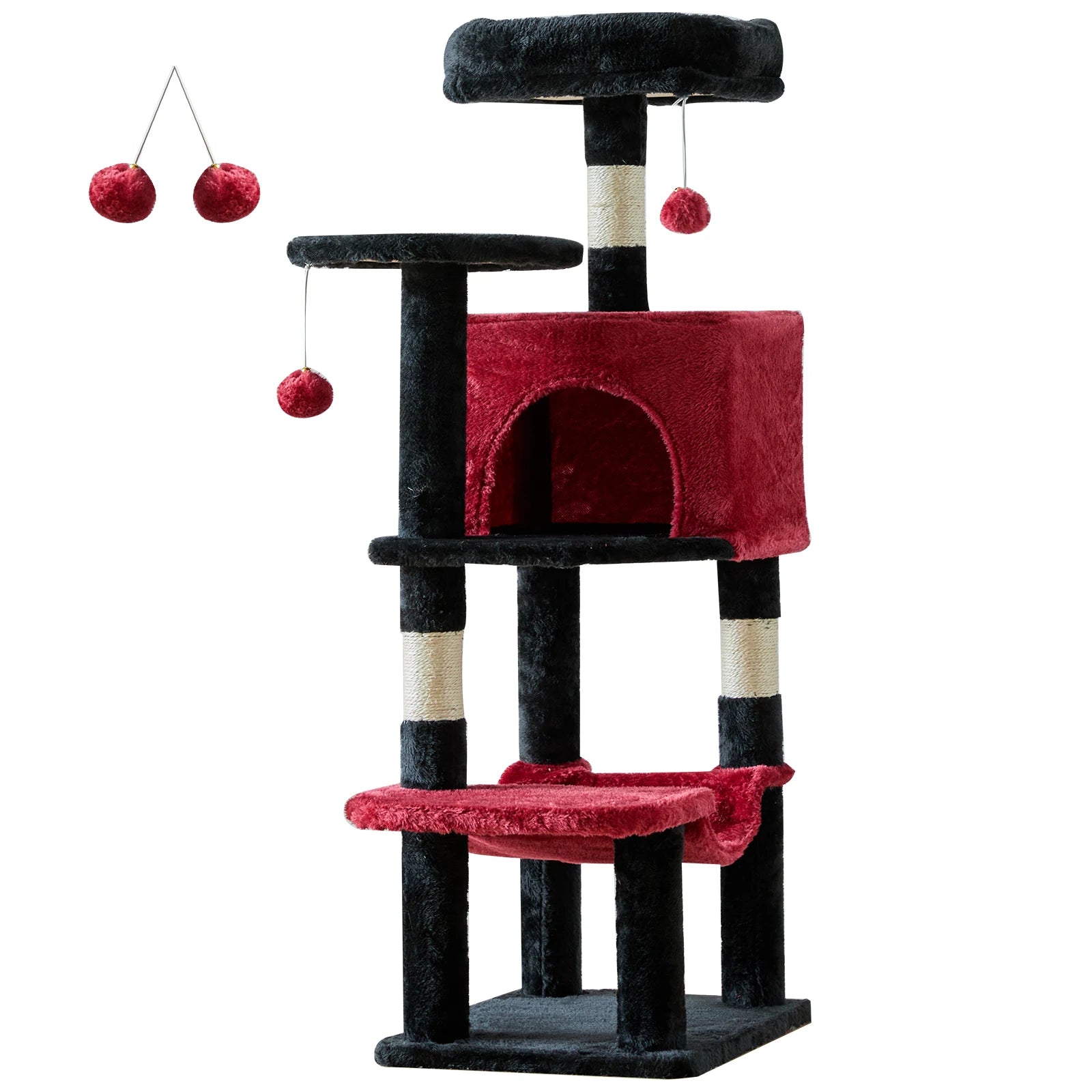 JHK 44” Cat Tree Tower – Multi-Level Indoor Cat Condo with Sisal Scratching Posts & Stable Pet House