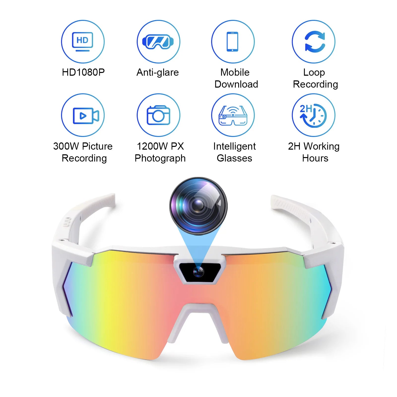 VisionX™ Smart Camera Glasses – HD Video Recording Sunglasses with Built-In Camera