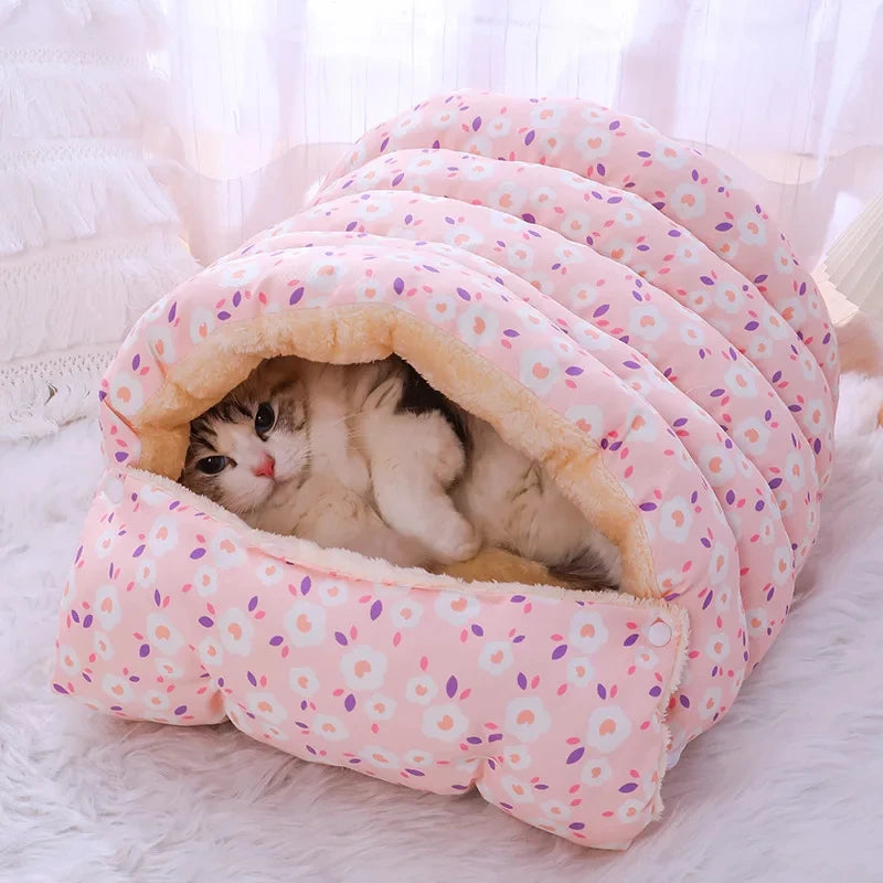 PurrNest 360™ Washable Cat Bed – Soft, Cozy & All-Season Pet Comfort