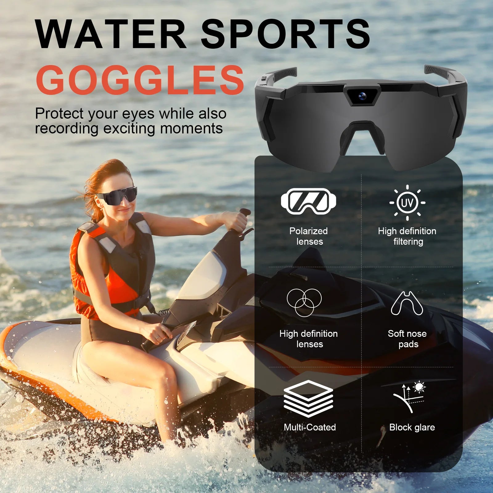 VisionX™ Smart Camera Glasses – HD Video Recording Sunglasses with Built-In Camera