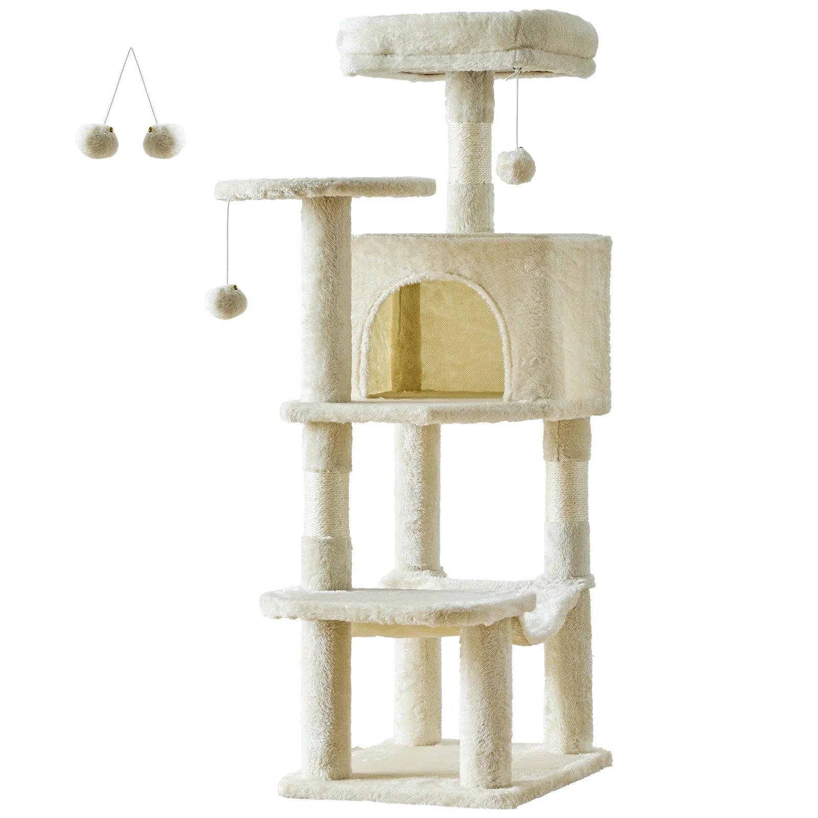 JHK 44” Cat Tree Tower – Multi-Level Indoor Cat Condo with Sisal Scratching Posts & Stable Pet House
