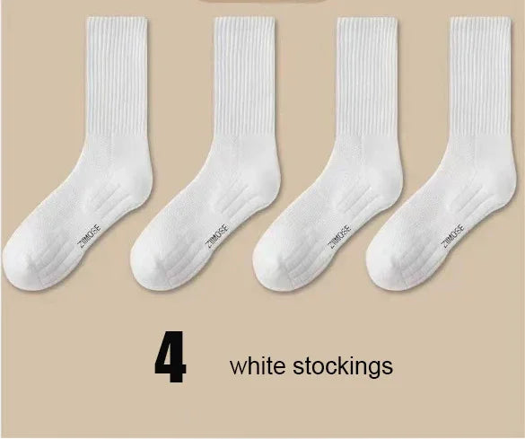 10-Pack Thick Cotton Tube Socks – Deodorant Winter Basketball Crew Socks for Men & Women