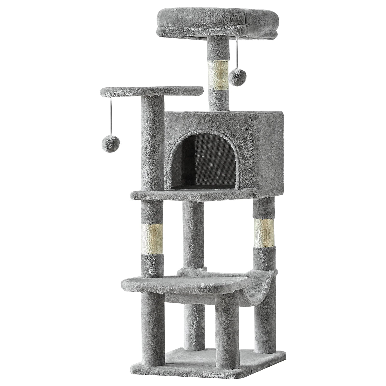 JHK 44” Cat Tree Tower – Multi-Level Indoor Cat Condo with Sisal Scratching Posts & Stable Pet House
