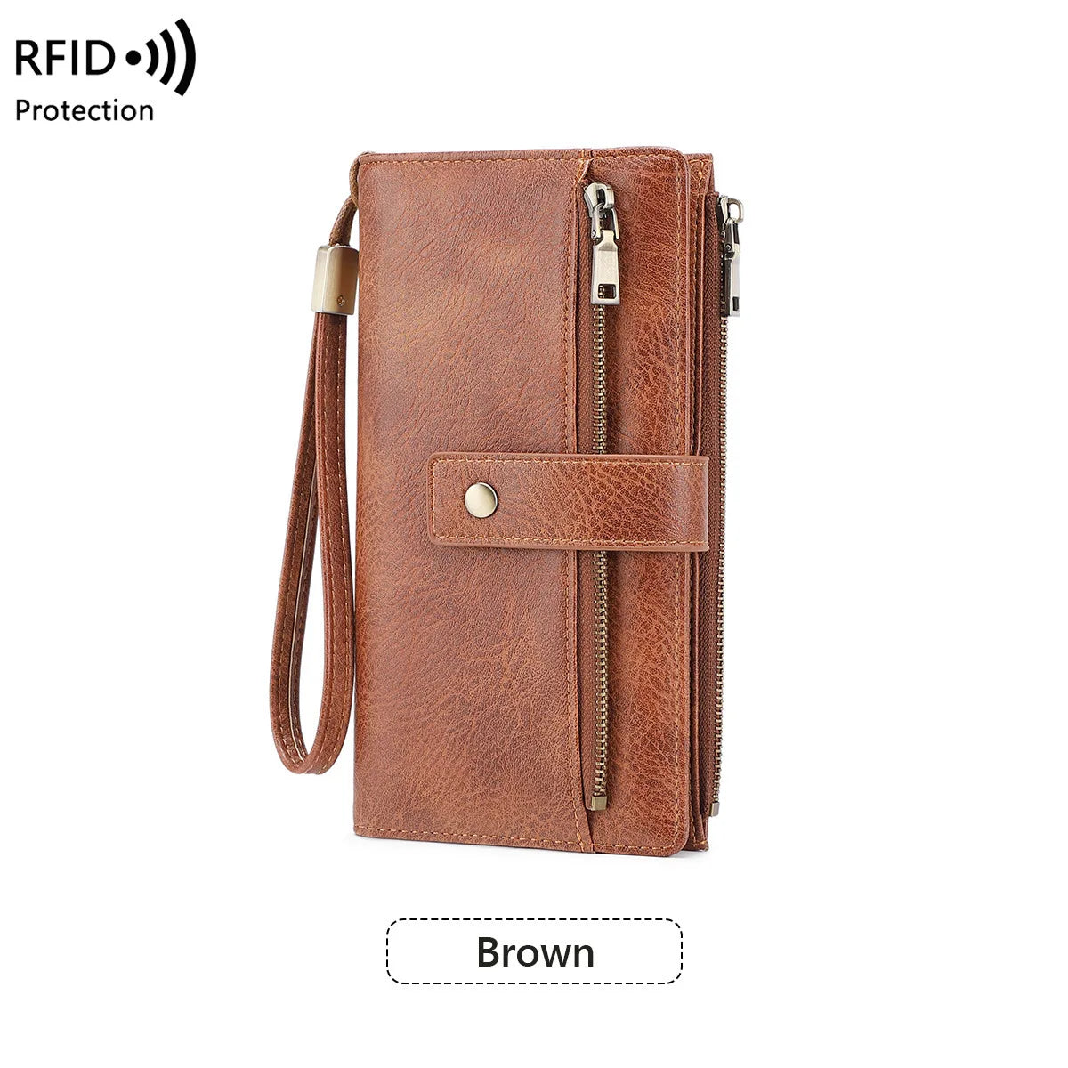 LuxeGuard™ Long Wallet — RFID Security Meets Timeless Elegance