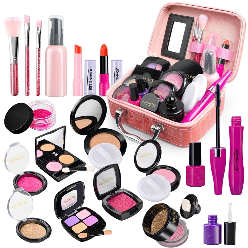 GlamPlay™ Kids Makeup Set – Pretend Play Beauty Kit for Girls (Safe, Washable & Non-Toxic)