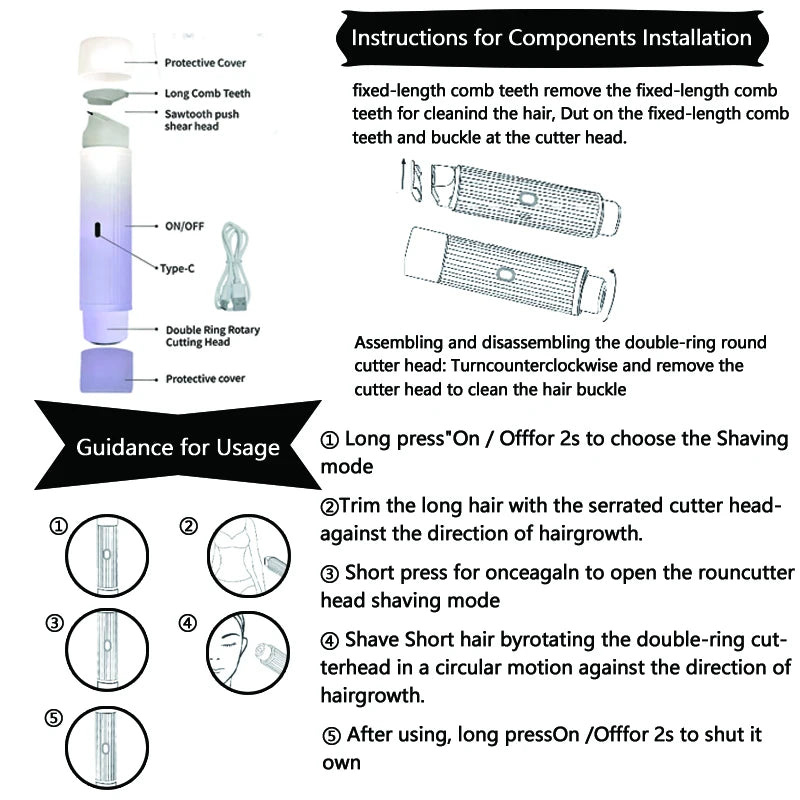 SmoothTrim™ Intimate Trimmer – Gentle Precision Electric Groomer for Sensitive Areas