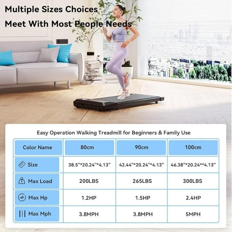 Superun 2-in-1 Walking Pad Treadmill – Home Office Under Desk Treadmill with App & Remote