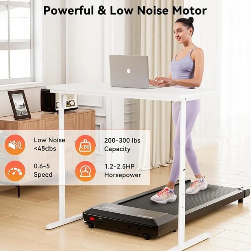Superun 2-in-1 Walking Pad Treadmill – Home Office Under Desk Treadmill with App & Remote