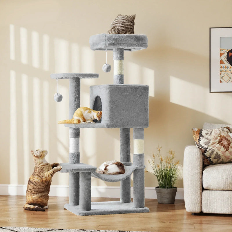 JHK 44” Cat Tree Tower – Multi-Level Indoor Cat Condo with Sisal Scratching Posts & Stable Pet House