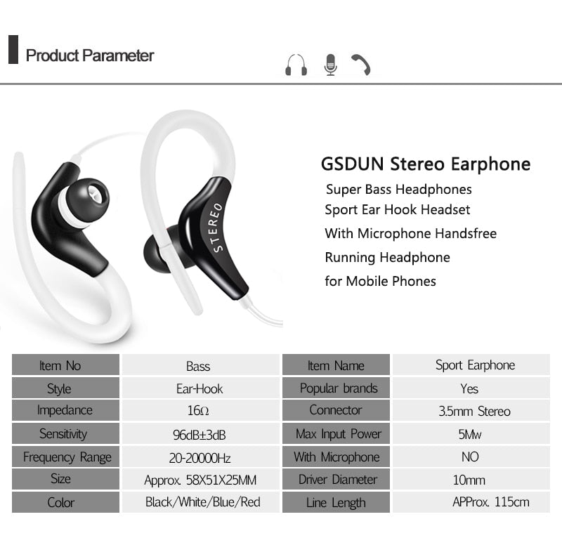 Sports Earphones Mic